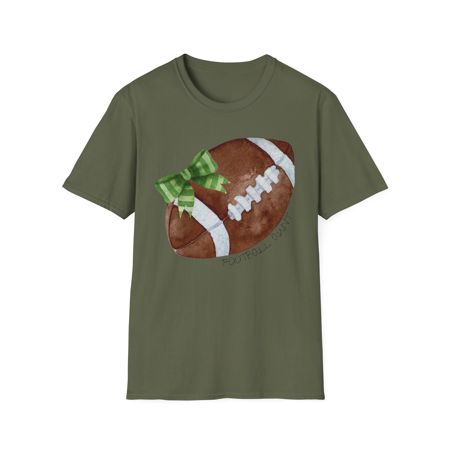 Football Aunt T-Shirt with Green Bow