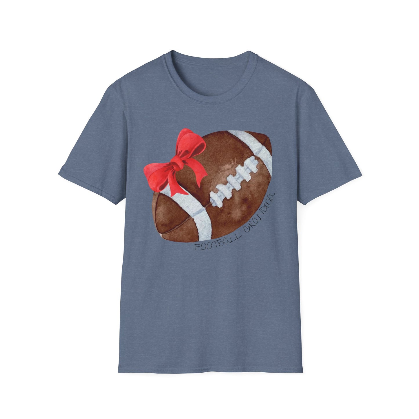 Football Grandma T-Shirt with Red Bow