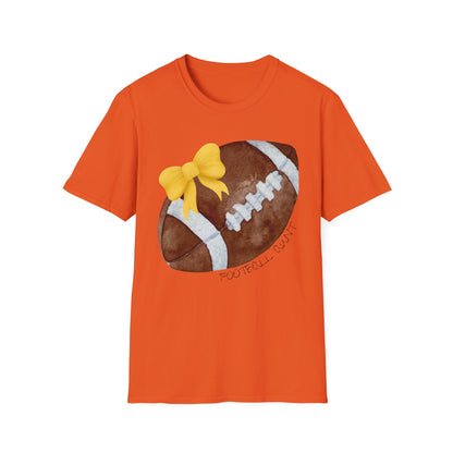 Football Aunt T-Shirt with Yellow Bow