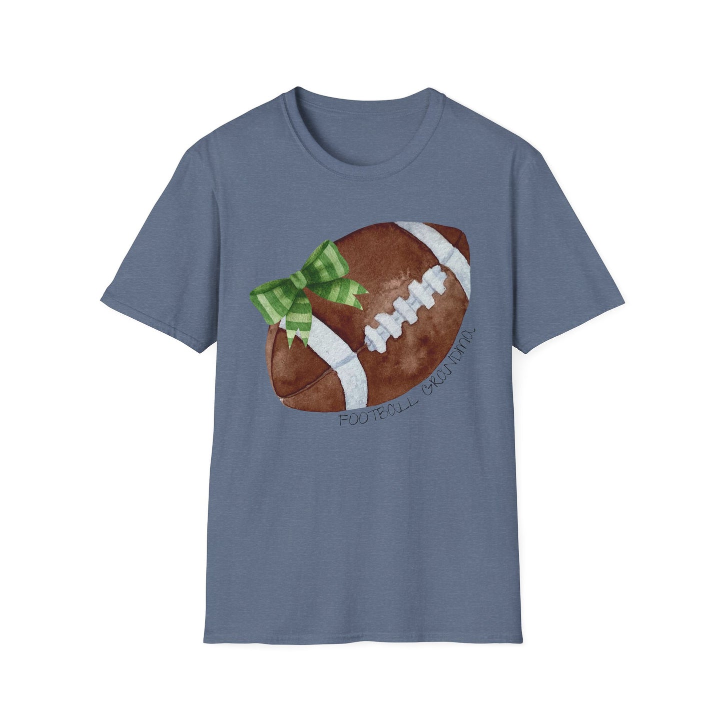 Football Grandma T-Shirt with Green Bow