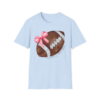 Football Grandma T-Shirt with Pink Bow