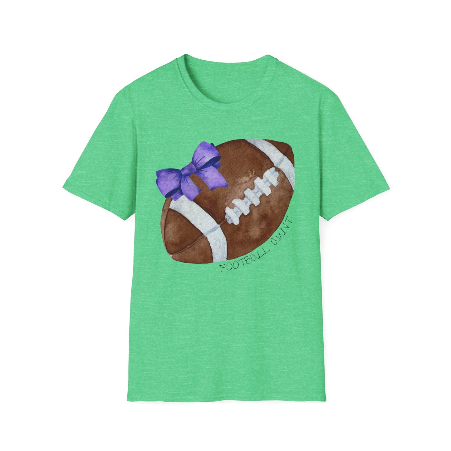 Football Aunt T-Shirt with Purple Bow