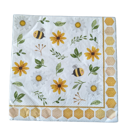 Birds and Bees Napkins - Individual Styles