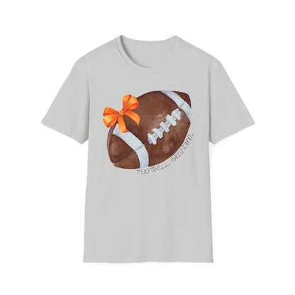 Football Grandma T-Shirt with Orange Bow