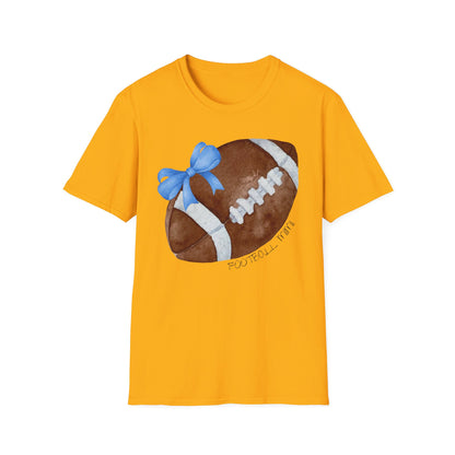 Football Mimi T-Shirt with Blue Bow