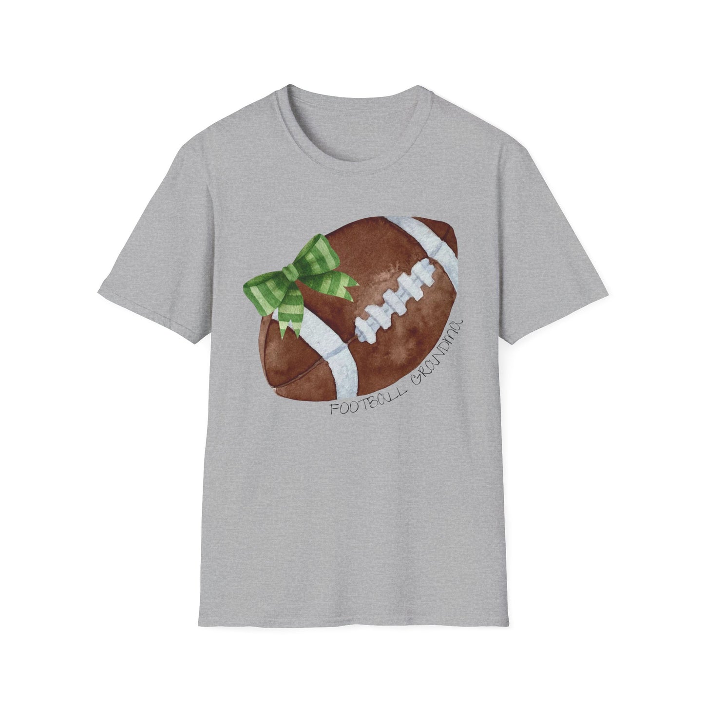 Football Grandma T-Shirt with Green Bow