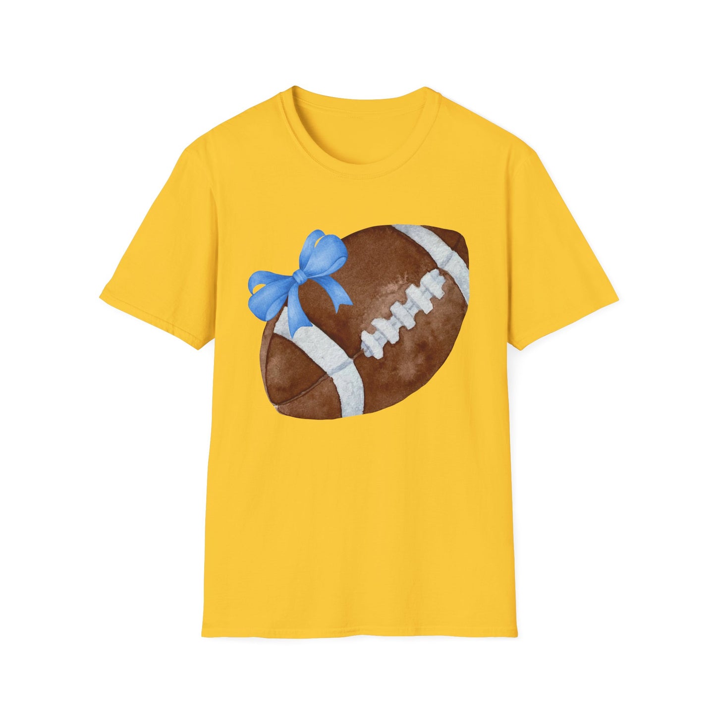 Football T-Shirt with Blue Bow