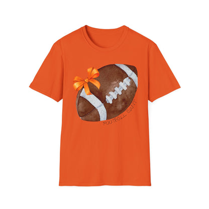 Football Aunt T-Shirt with Orange Bow