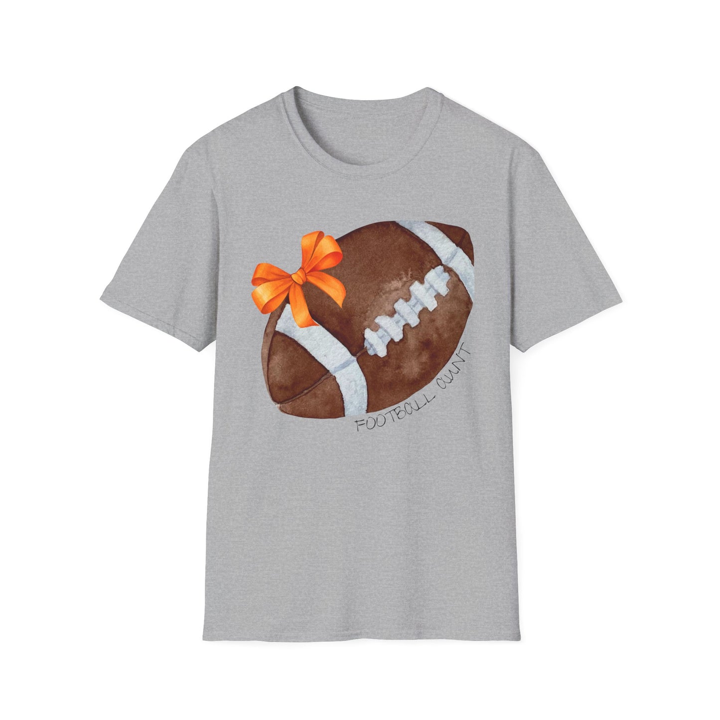 Football Aunt T-Shirt with Orange Bow