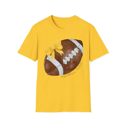 Football Aunt T-Shirt with Yellow Bow