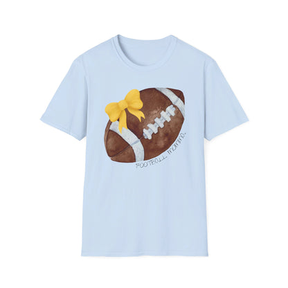 Football Momma T-Shirt with Yellow Bow