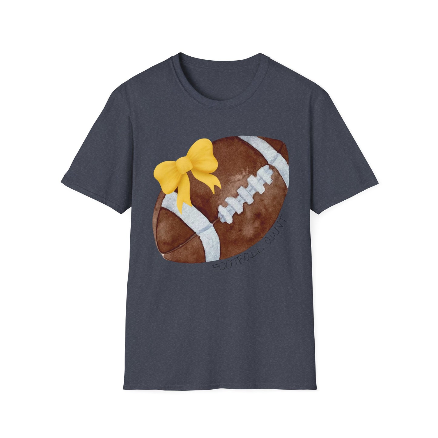 Football Aunt T-Shirt with Yellow Bow