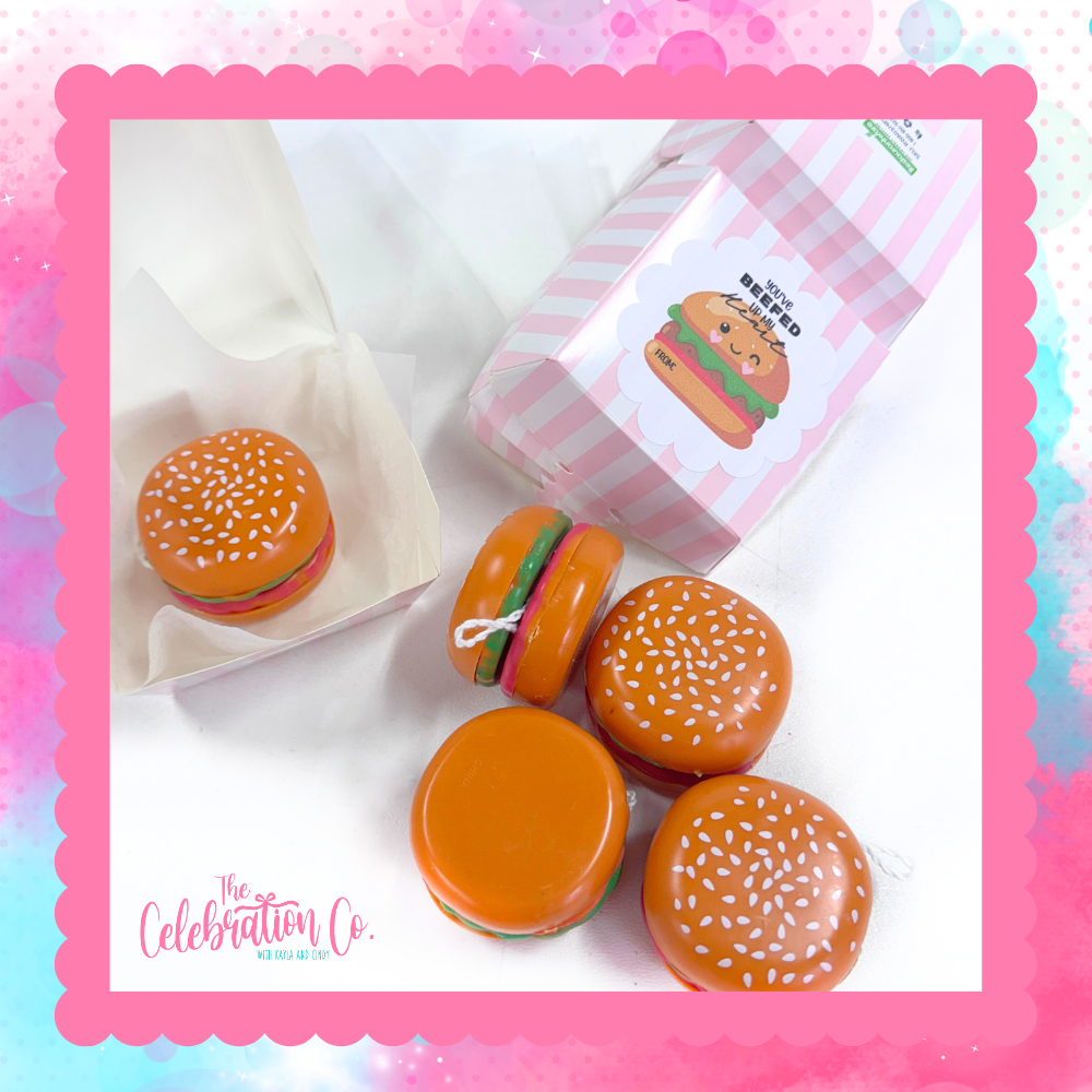 Valentine Hamburger Yo-Yo Set (Package of 5)