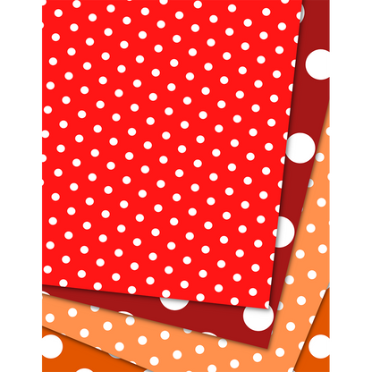 Colorful Polka Dots - Digital Download - Craft Paper Package with 20 Designs - The Celebration Co.