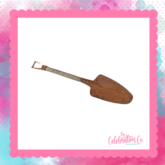 Miniature Rusty Tin Shovel - 8-3/4" Long