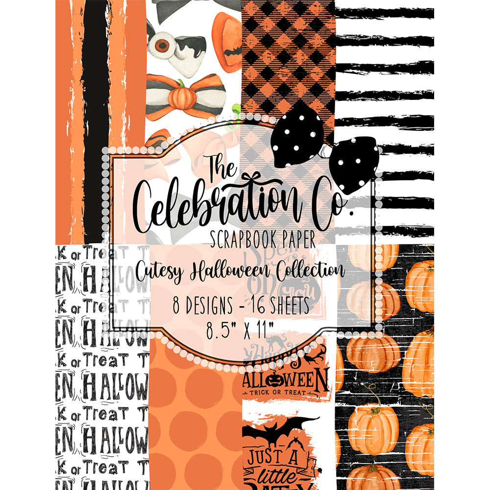 Cutesy Halloween - Digital Download - Craft Paper Package - The Celebration Co.
