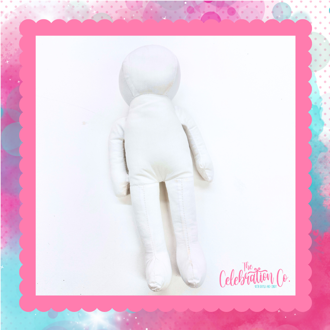 12" Pre-Stuffed Muslin Doll Body