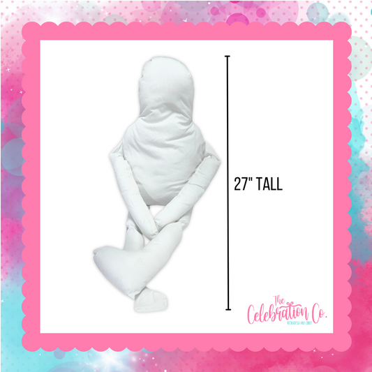 27" Pre-Stuffed Natural Muslin Doll Body