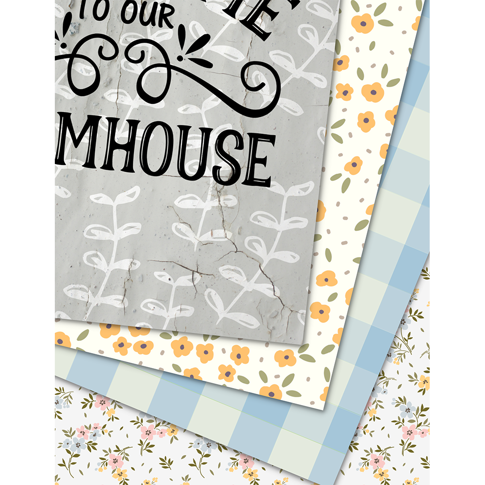 Farmhouse in Color - Digital Download - Craft Paper Package - The Celebration Co.