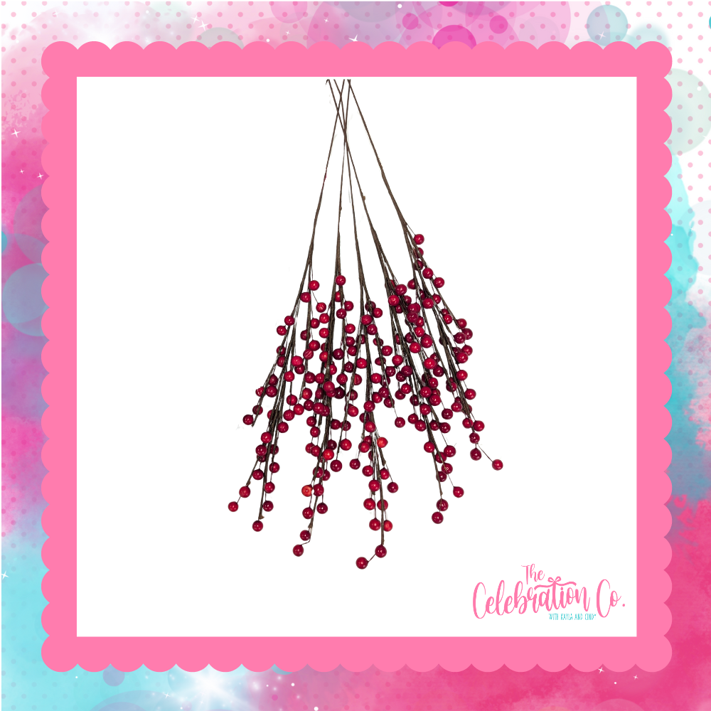 22" Artificial Berry Sprays - Package of 5