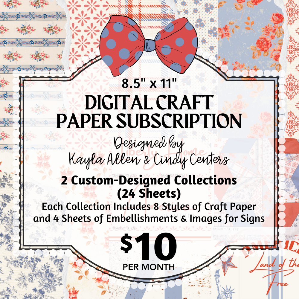 Monthly Crafting Paper, Embellishments and Signs - Digital Download Subscription-0524