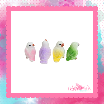 Mini Multi-colored Birds (Package of 4)