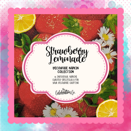 Strawberry Lemonade Decoupage Napkin Collection