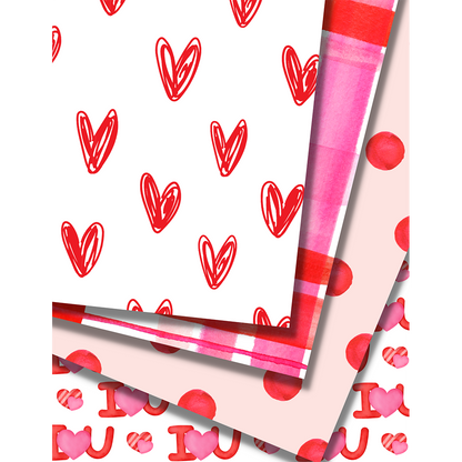 Painted Valentine's Day - Digital Download - Craft Paper Package - The Celebration Co.