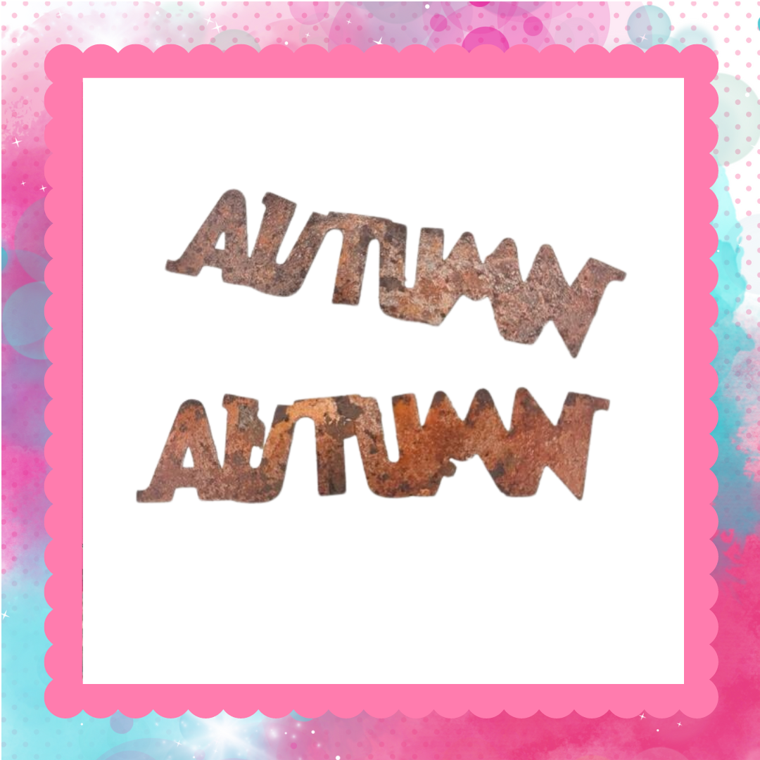 Rusty Tin "Autumn " Cutouts - Package of 2