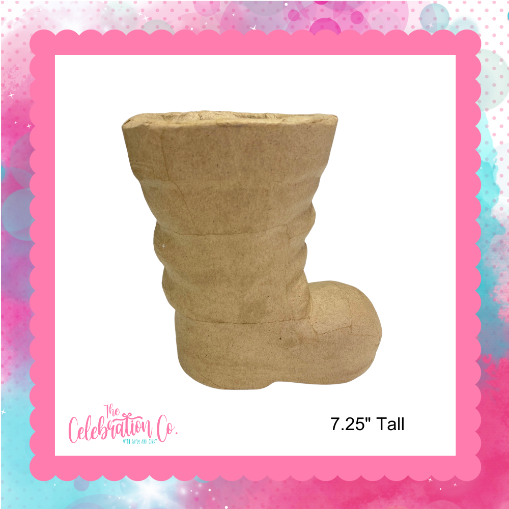 Paper Mache Boot (Your Choice of Sizes)