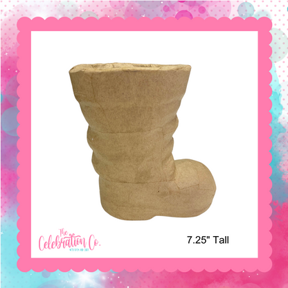 Paper Mache Boot (Your Choice of Sizes)