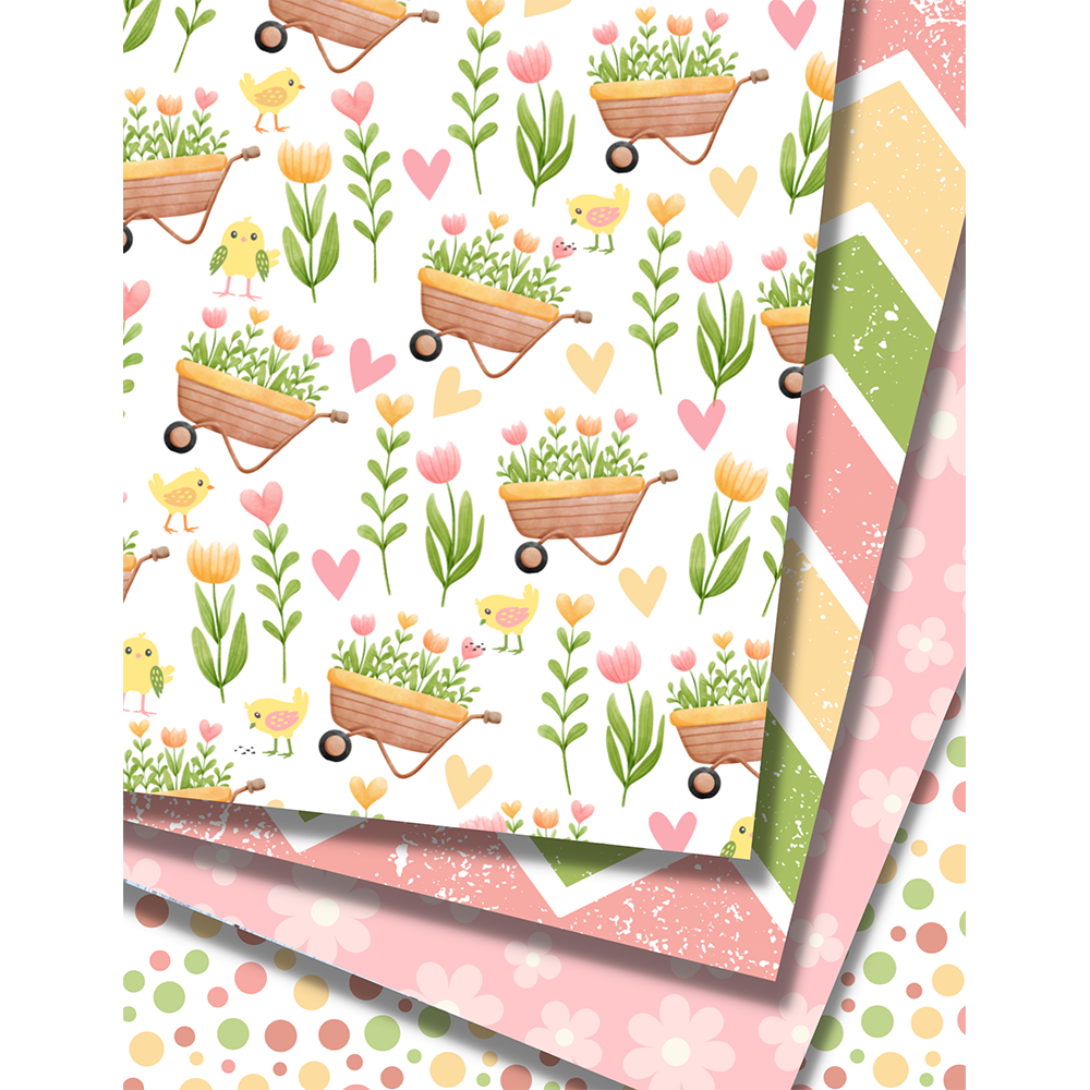 Spring is in Bloom - Digital Download - Craft Paper Package - The Celebration Co.