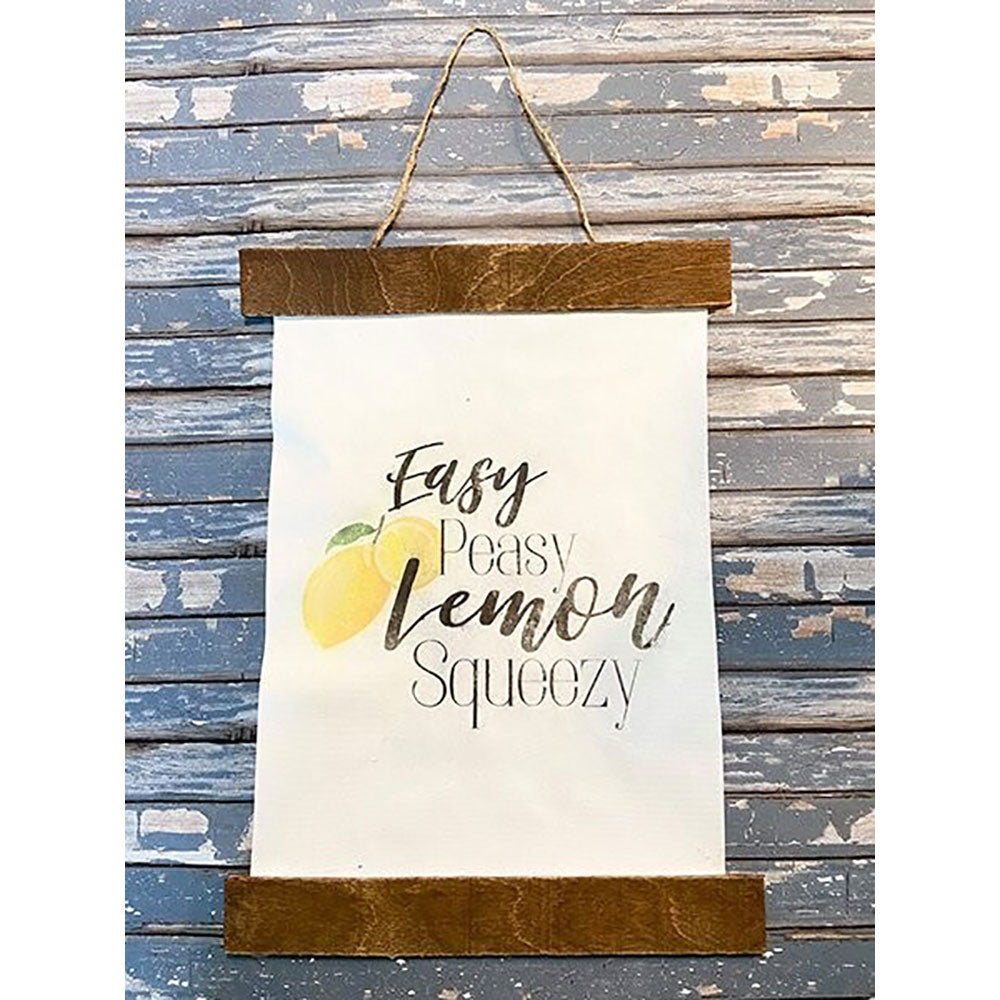 Easy Peasy Lemon Squeezy Hanging Sign (Template) - The Celebration Co.