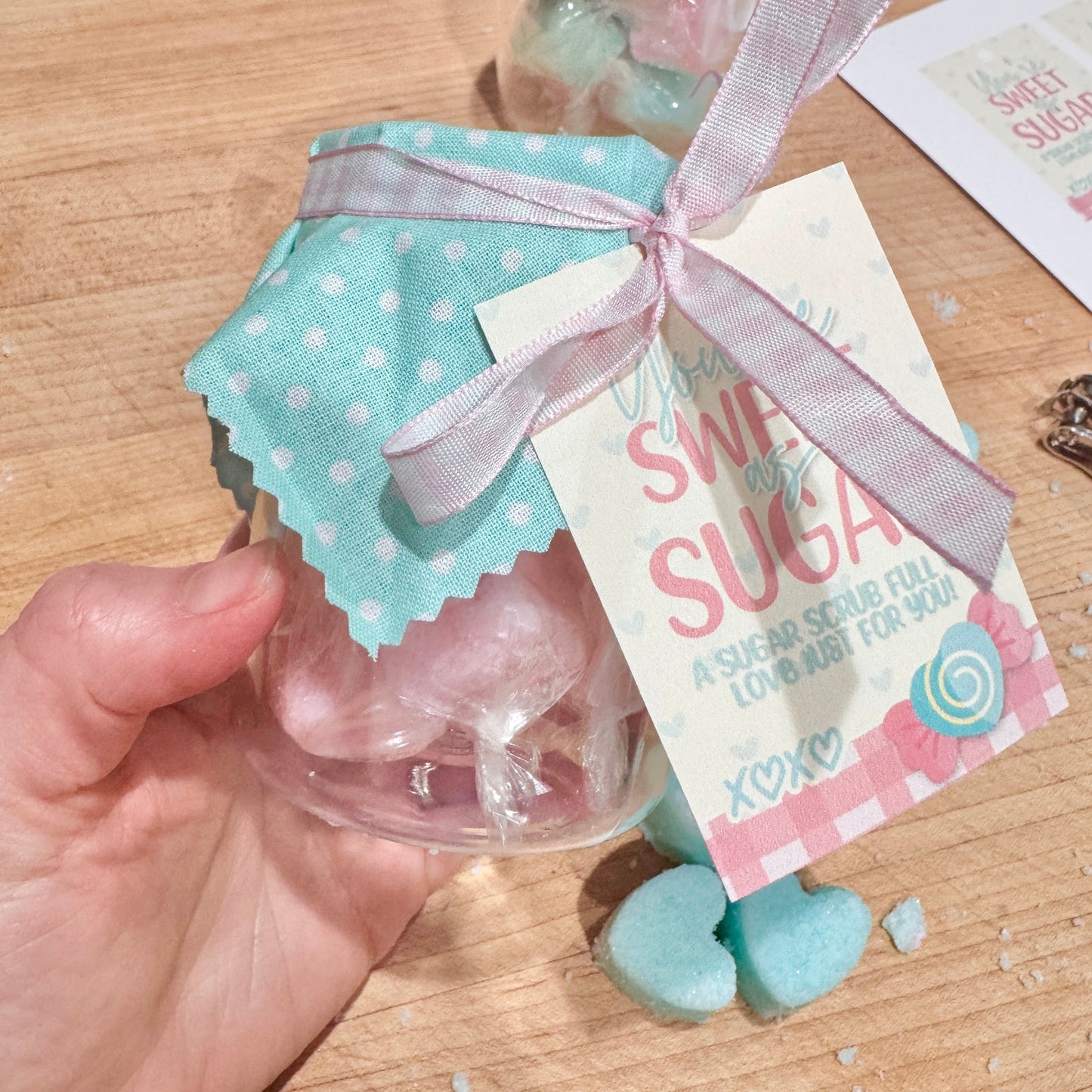 Sugar Scrub Cubes Tag Freebie (Template)