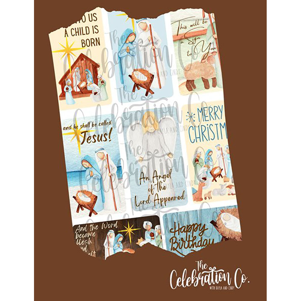 Printable Christmas Gift Tags - Nativity - The Celebration Co.