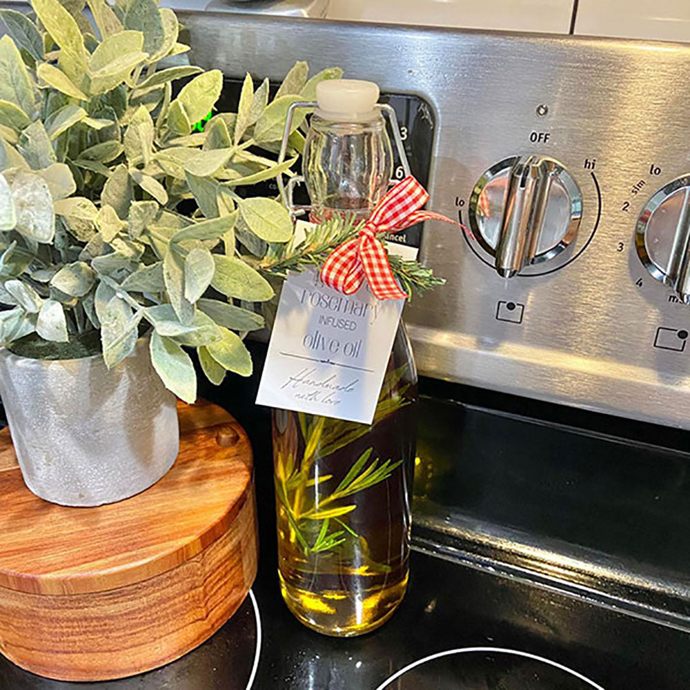DIY Dollar Tree Infused Olive Oil Gift Idea (Template) - The Celebration Co.
