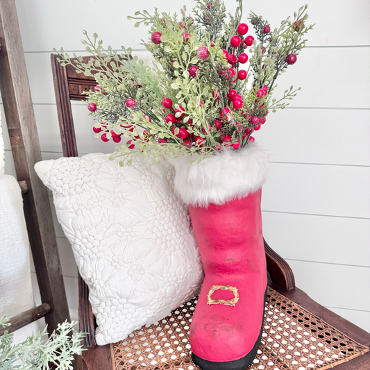 Santa Boot with Florals Creation by Kayla